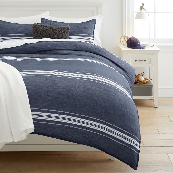 Windward Stripe Reversible Duvet Cover | Pottery Barn Teen