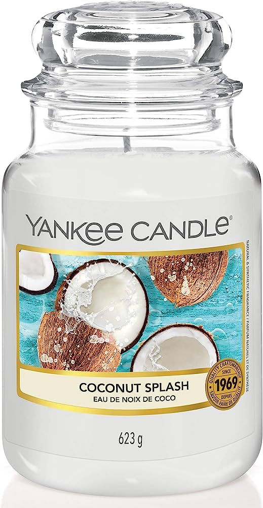 Yankee Candle Duftkerze im Glas (Große Kerze im Glas) | Coconut Splash | Brenndauer bis zu 150 S... | Amazon (DE)