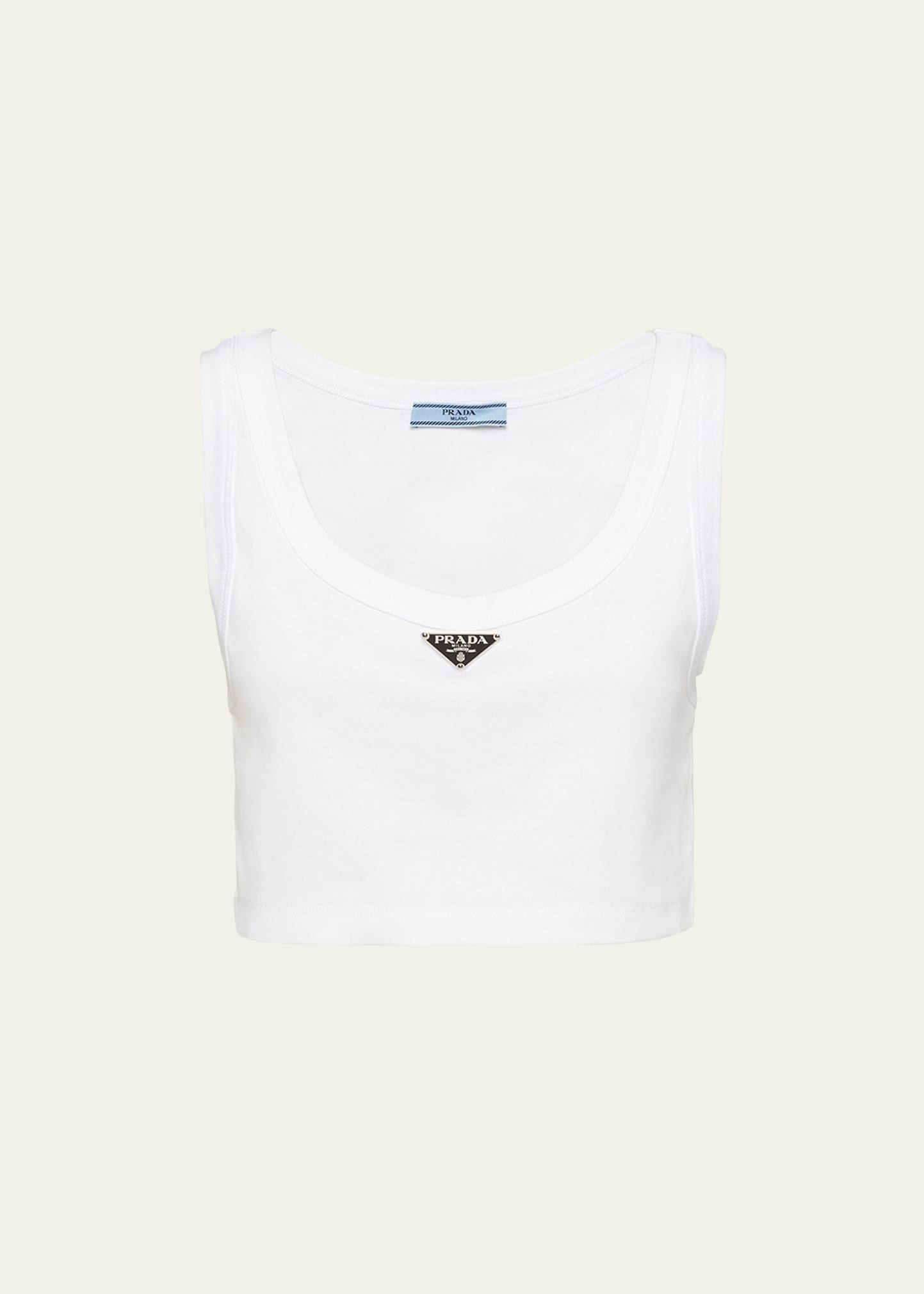 Prada Jersey Cropped Tank Top | Bergdorf Goodman
