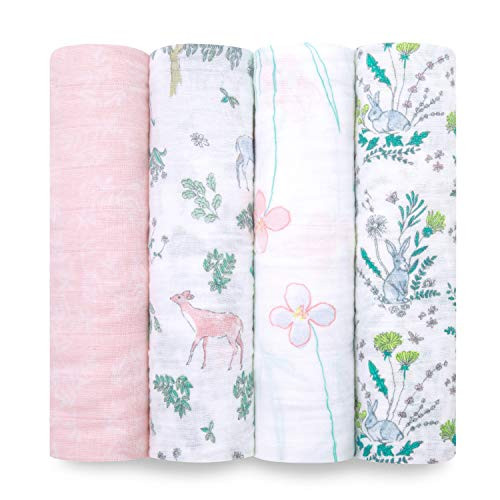 aden + anais Swaddle Blanket, Boutique Muslin Blankets for Girls & Boys, Baby Receiving Swaddles, Id | Amazon (US)