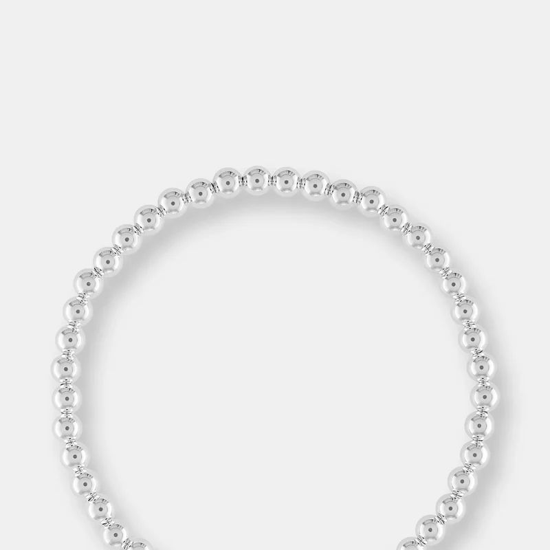 Olivia Le 4MM Sterling Silver Bubble Bead Bracelet - Grey - 6.5 | Verishop