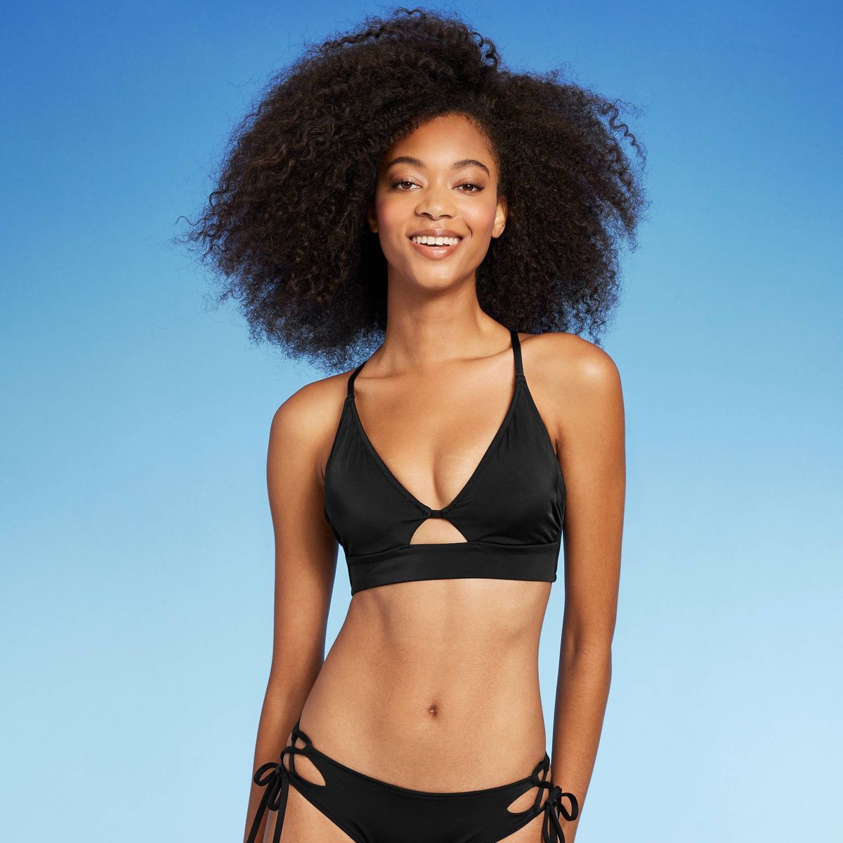 Women's Longline Cut Out Bikini Top - Shade & Shore™ | Target