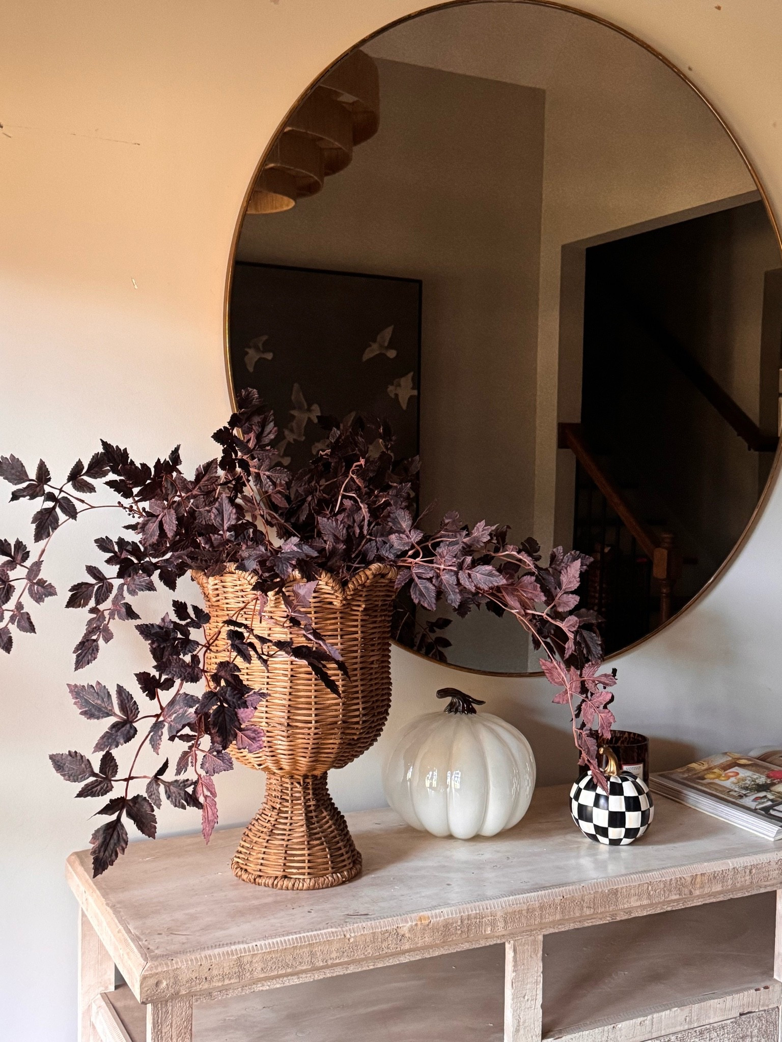 Home decor hack!! I used one garland and cut into pieces to create a fuller look! More cost effective than buying individual stems!!

#LTKSeasonal #LTKHome