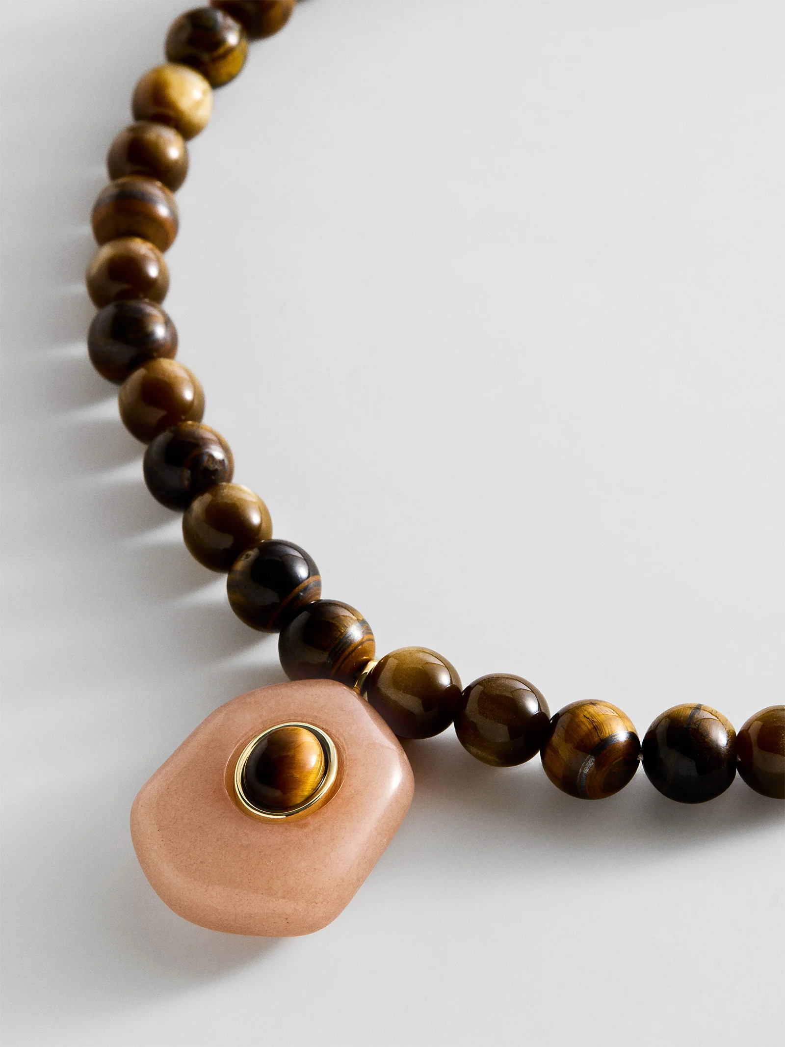 Janelle Semi-Precious Necklace - Tiger's Eye | BaubleBar