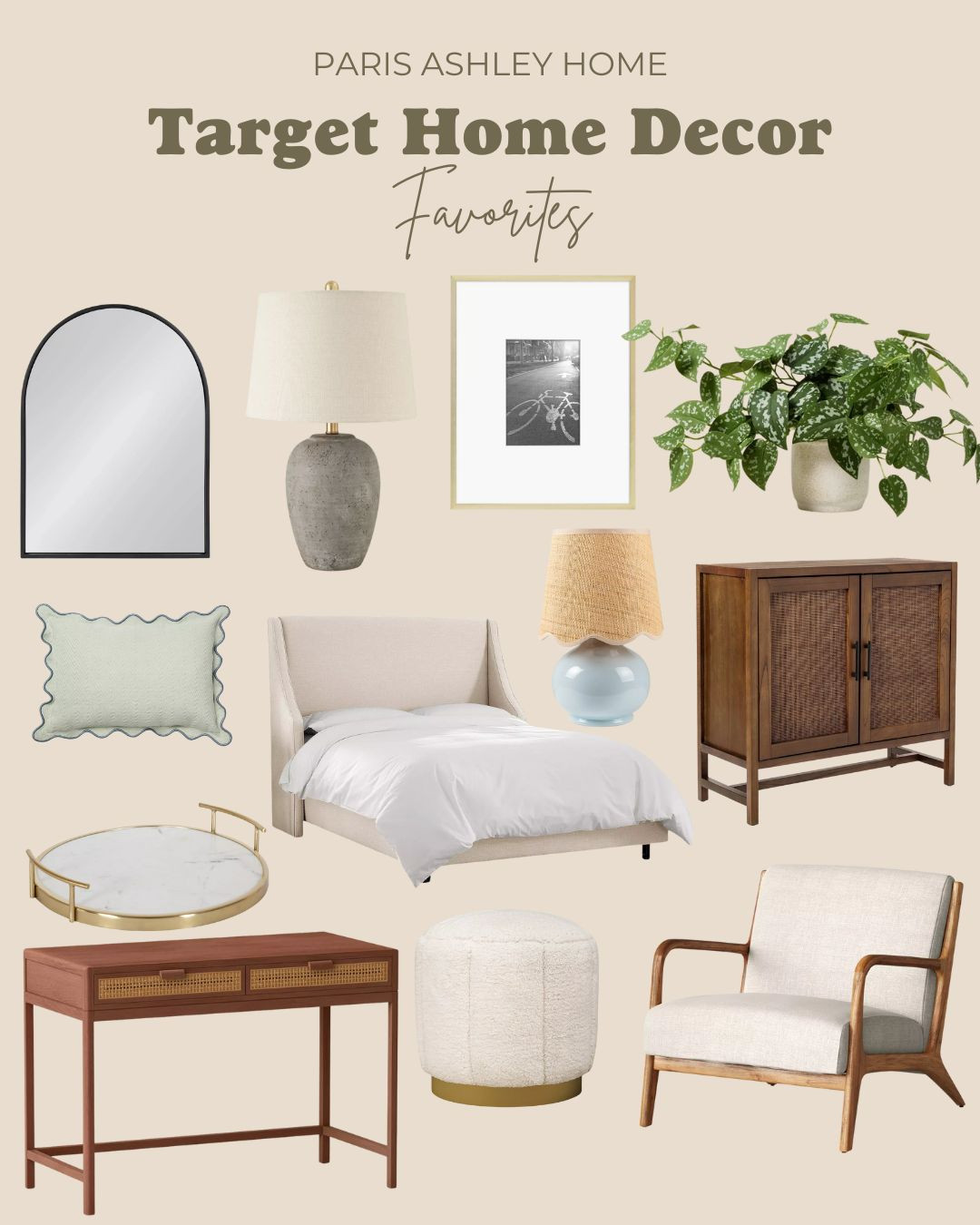 Target Home Decor!

table lamp, mirror, fuax plant, wood desk, pouf, armchair, bedframe, picture frame, throw pillow 

 #LTKSeasonal #LTKHome #LTKFamily