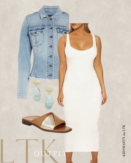 Summer Spring Dress Outfit Inspo Jean Jacket 

#LTKSeasonal #LTKSpringSale #LTKshoecrush