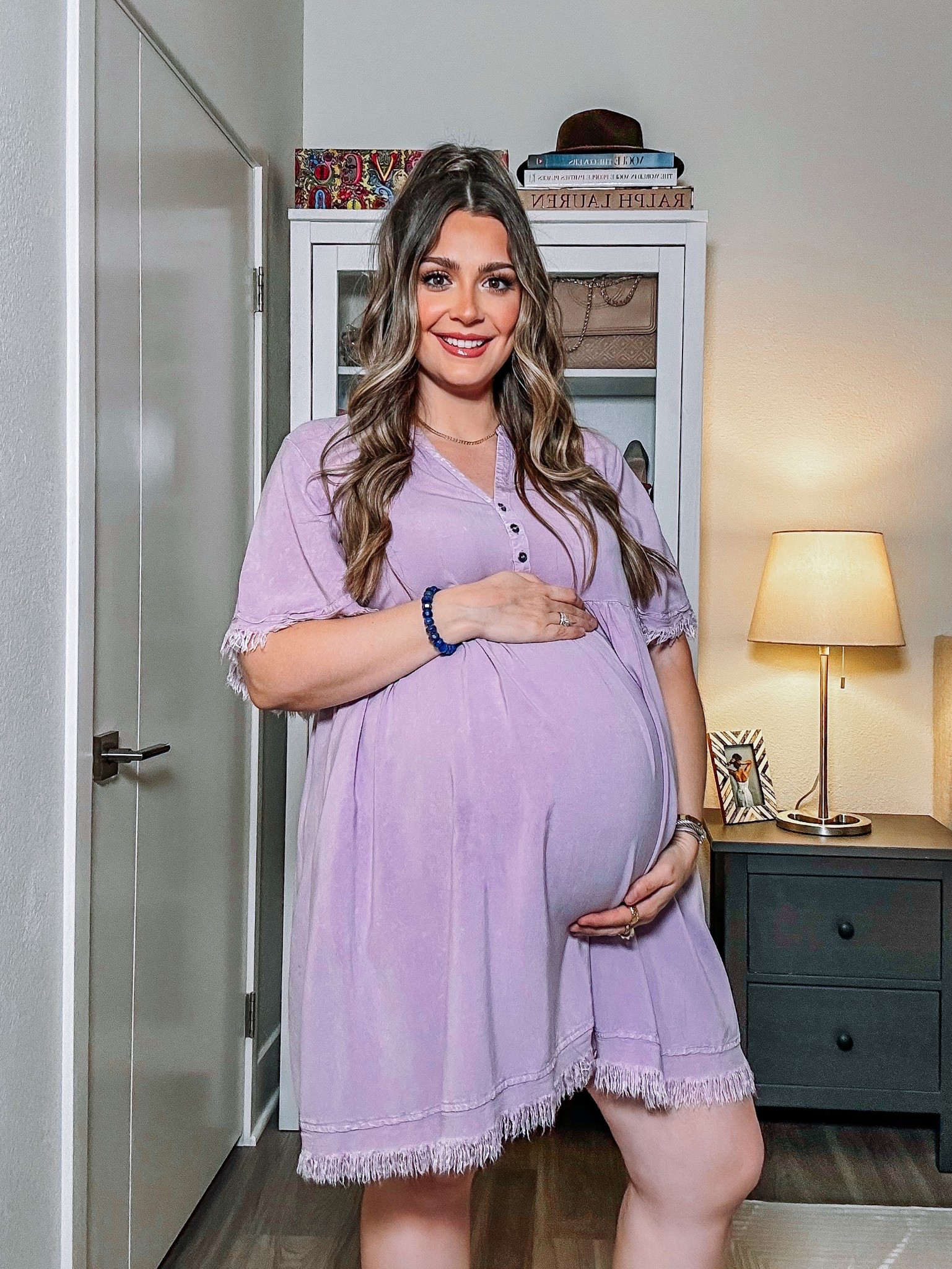 Purple Free People-inspired maternity dress, that is nursing-friendly and will take me through summer. 

#LTKFindsUnder100 #LTKBaby