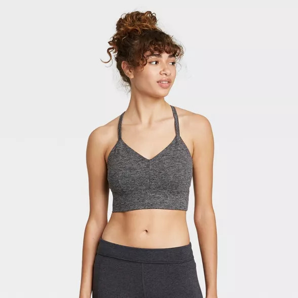 Women's Strappy Longline Brushed Jersey Bra - JoyLab™ | Target