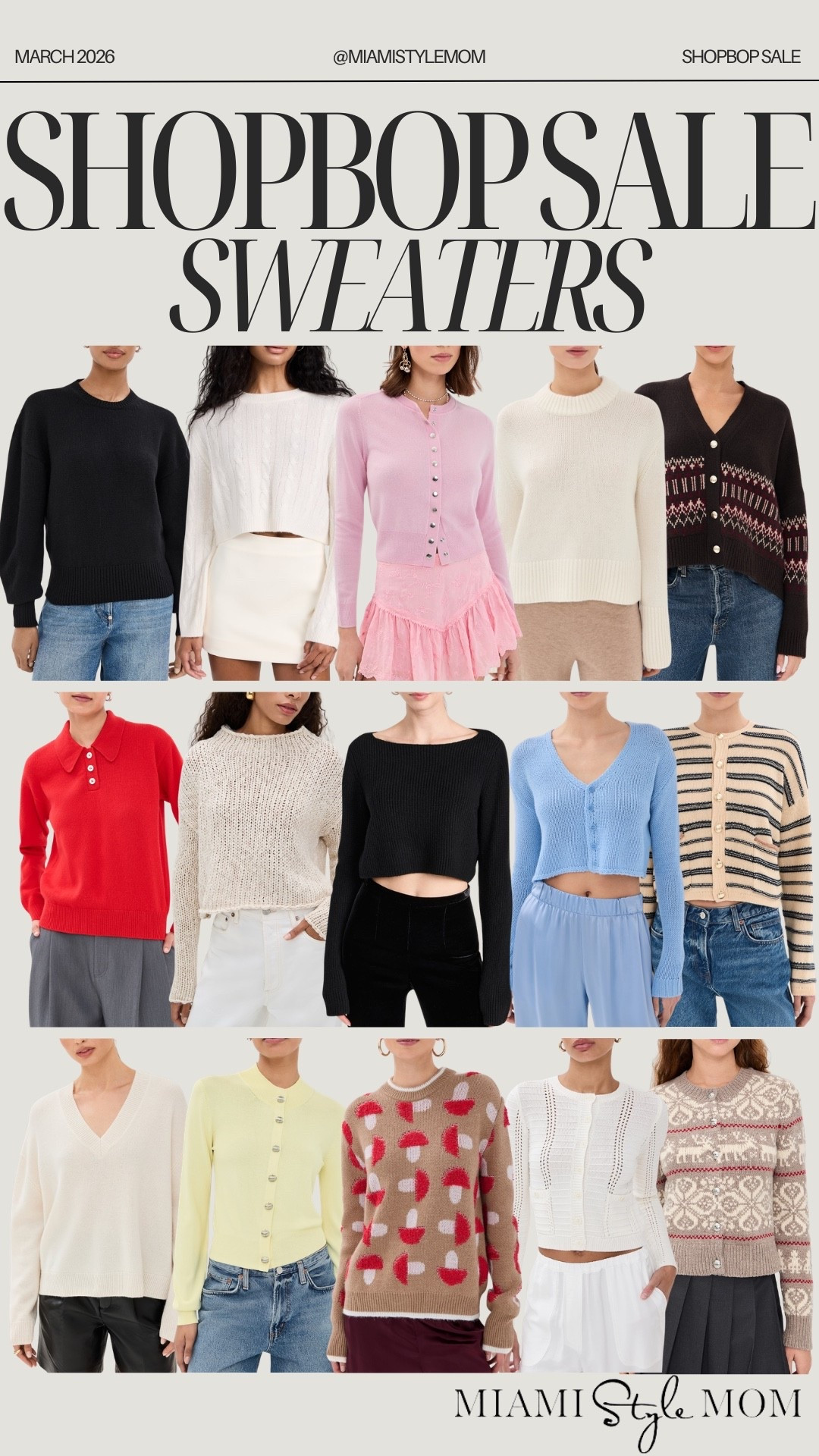 Shopbop sale is live from 3/30-4/2! Use code SPRING20 for 20% off! 

Women’s fashion, spring fashion, spring style, spring outfits, spring outfit inspo, spring ootd, women’s sweaters, cropped sweater, cardigan, button down cardigan, spring sweaters, lightweight sweaterr

#LTKootd #LTKSaleAlert #LTKOver40
