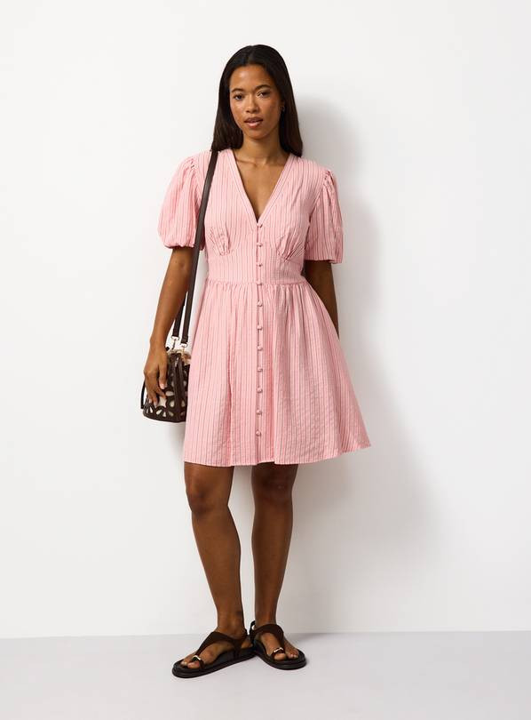 Buy Pink Stripe Mini Tea Dress 8 | Mini | Tu | Tu Clothing