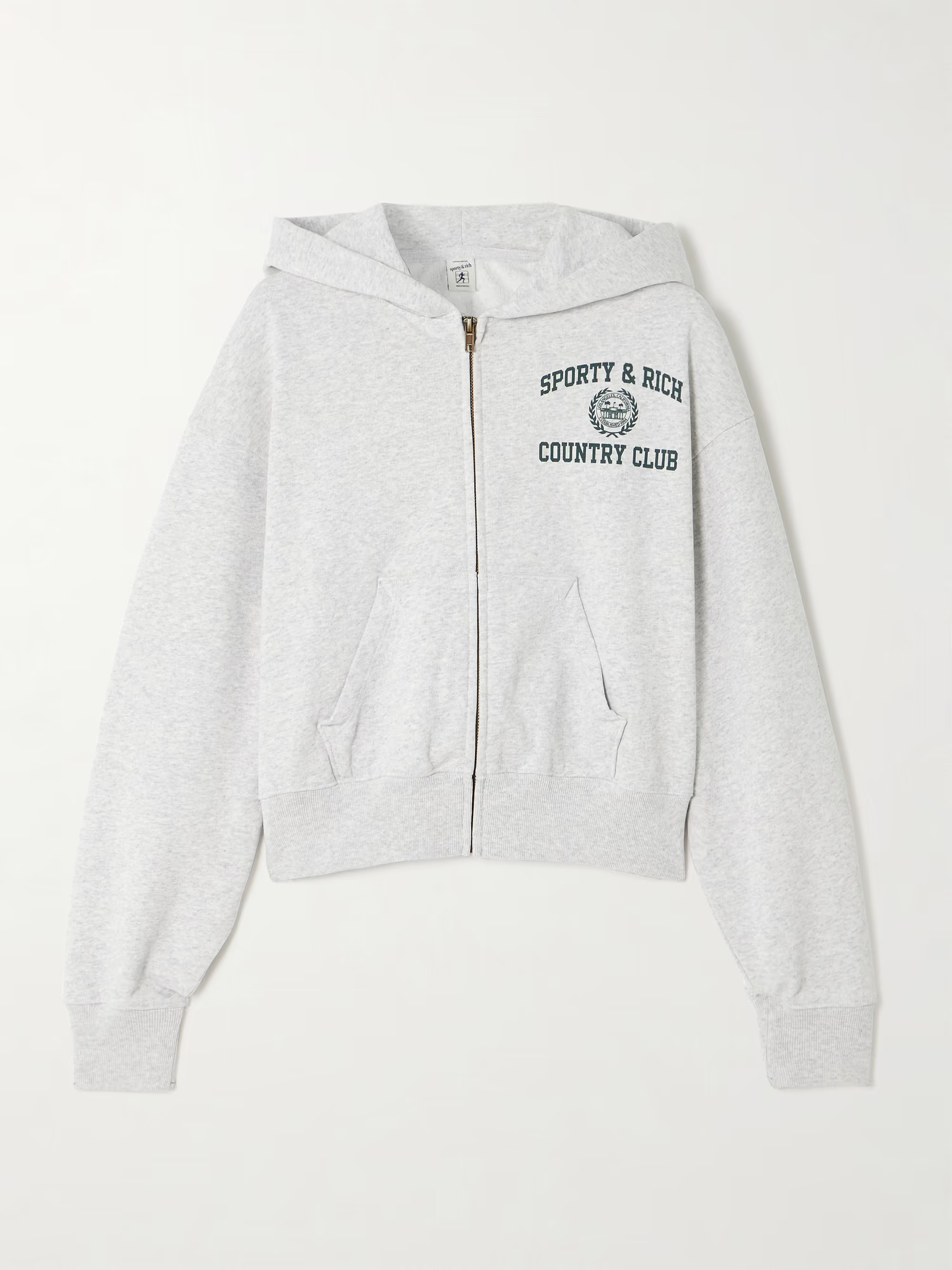 Varsity Crest printed cotton-jersey hoodie | NET-A-PORTER (UK & EU)