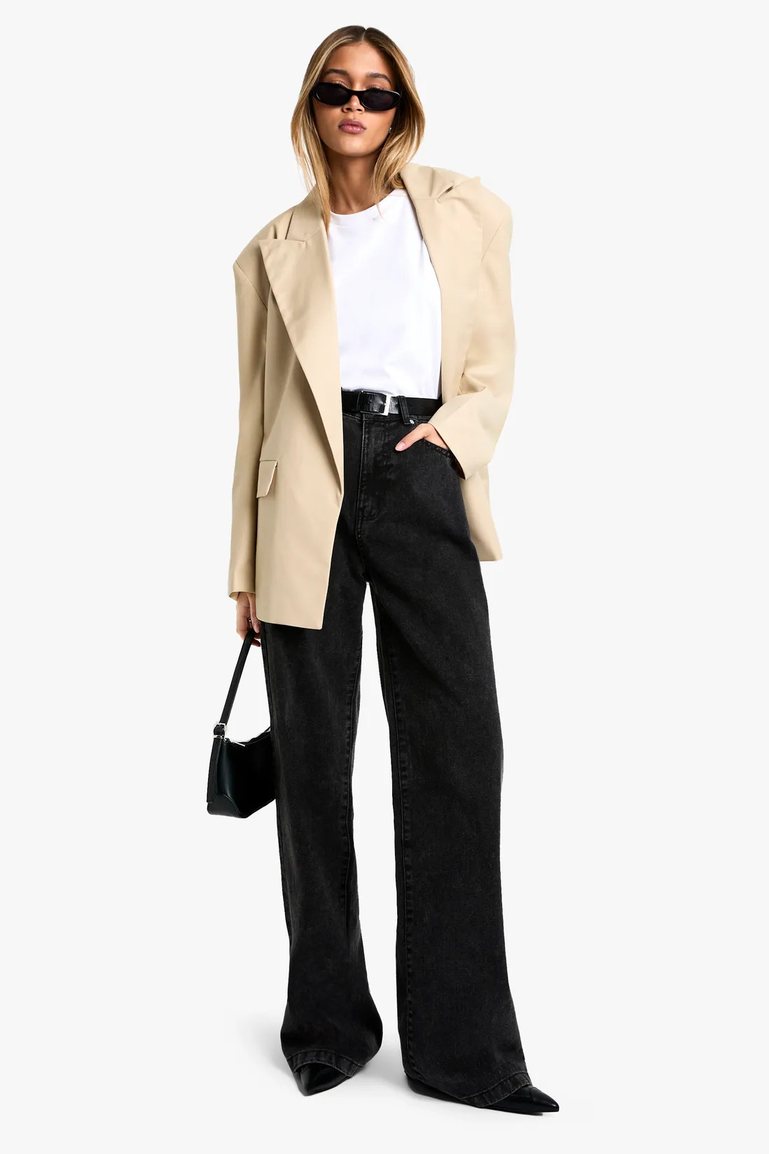 Extreme Lapel Oversized Open Blazer | boohoo (US & Canada)
