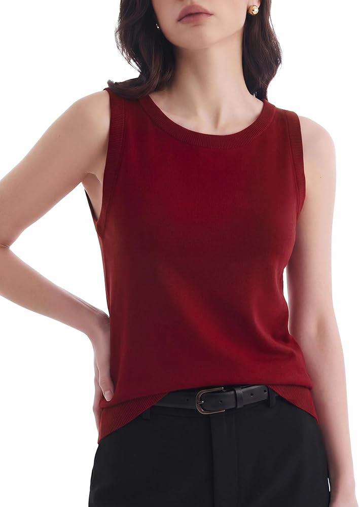 Suéteres ligeros de mezcla de lana para mujer, sin mangas, para verano, negocios, casual, colecc... | Amazon (US)