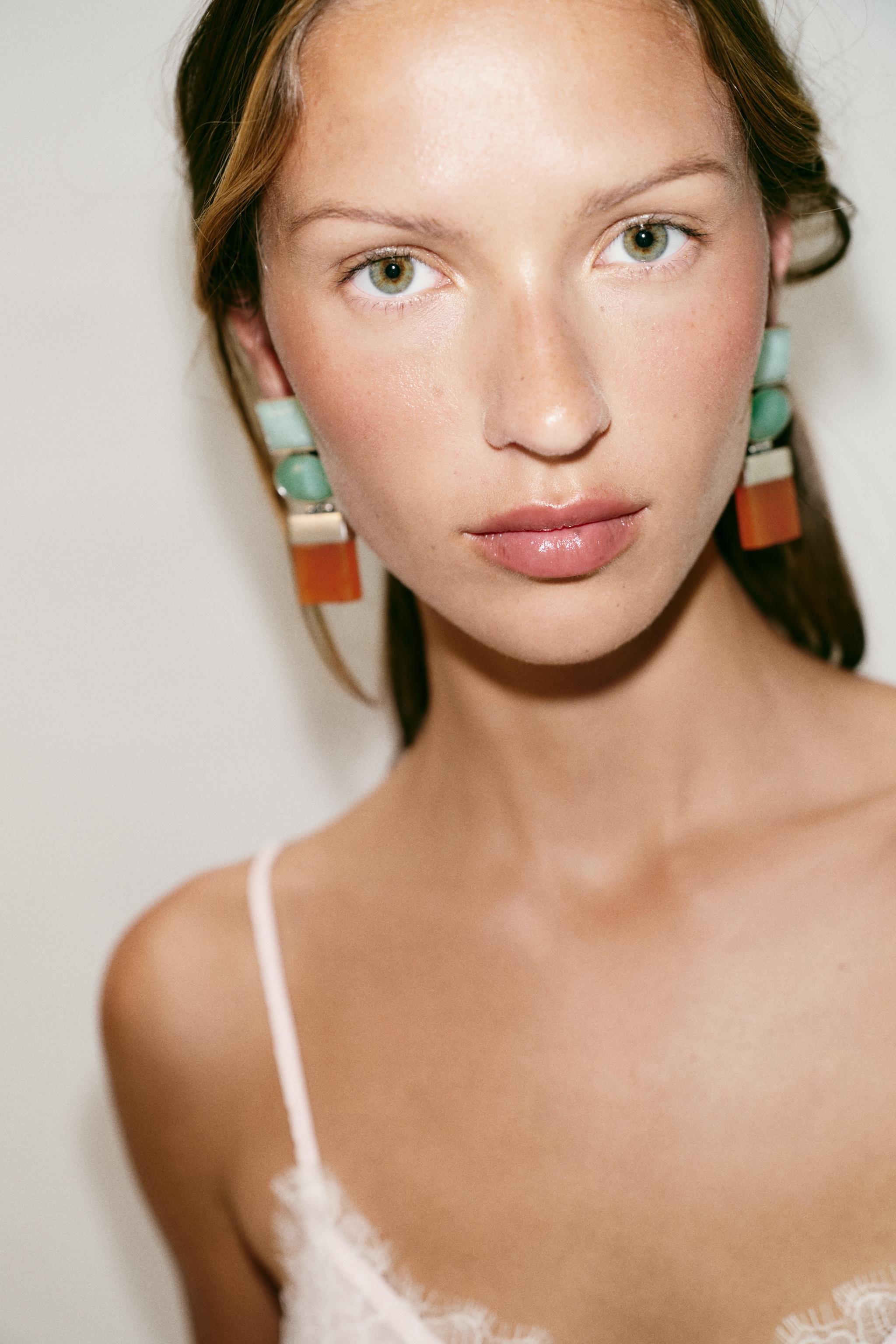 TRIPLE GEOMETRIC EARRINGS | Zara US