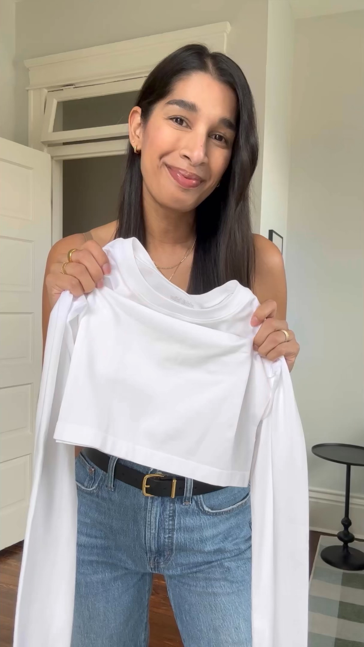 Shapewear tee on sale for $12!!! Comes in 4 colors and very seamless. Runs small, I sized up to a medium  

#LTKSpringSale #LTKsalealert #LTKfindsunder50