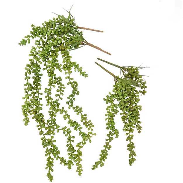 Juvale 6 Pack Green Artificial String of Pearls Fake Hanging Succulents Plants, 23.5" & 15" | Target