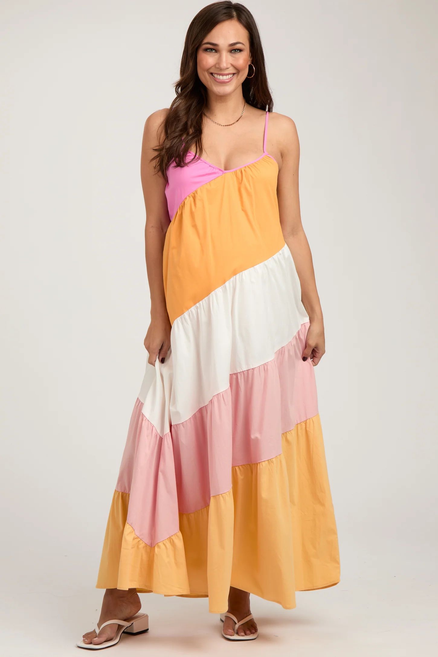 Multi-Color Sleeveless Maternity Maxi Dress | PinkBlush Maternity