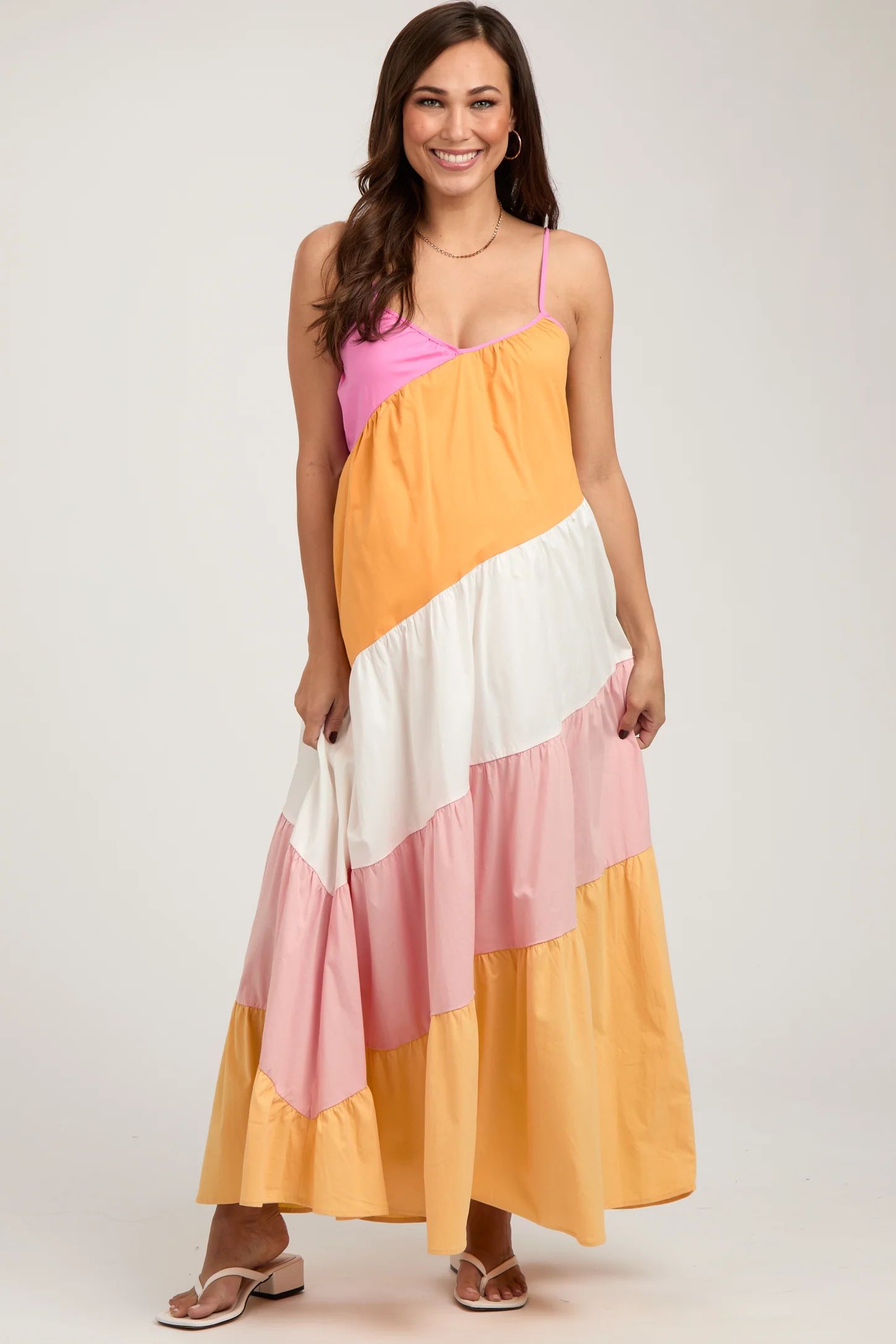 Multi-Color Sleeveless Maternity Maxi Dress | PinkBlush Maternity