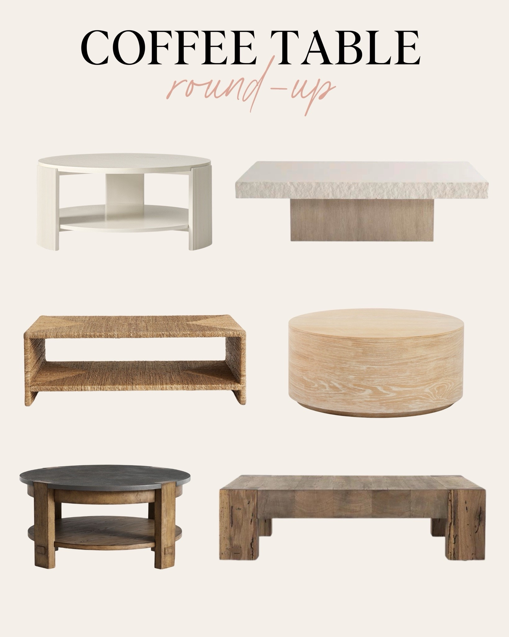 These coffee tables are the perfect neutral colors to decorate on for winter. I love the round, wooden table from West Elm. 

#LTKStyleTip #LTKHome