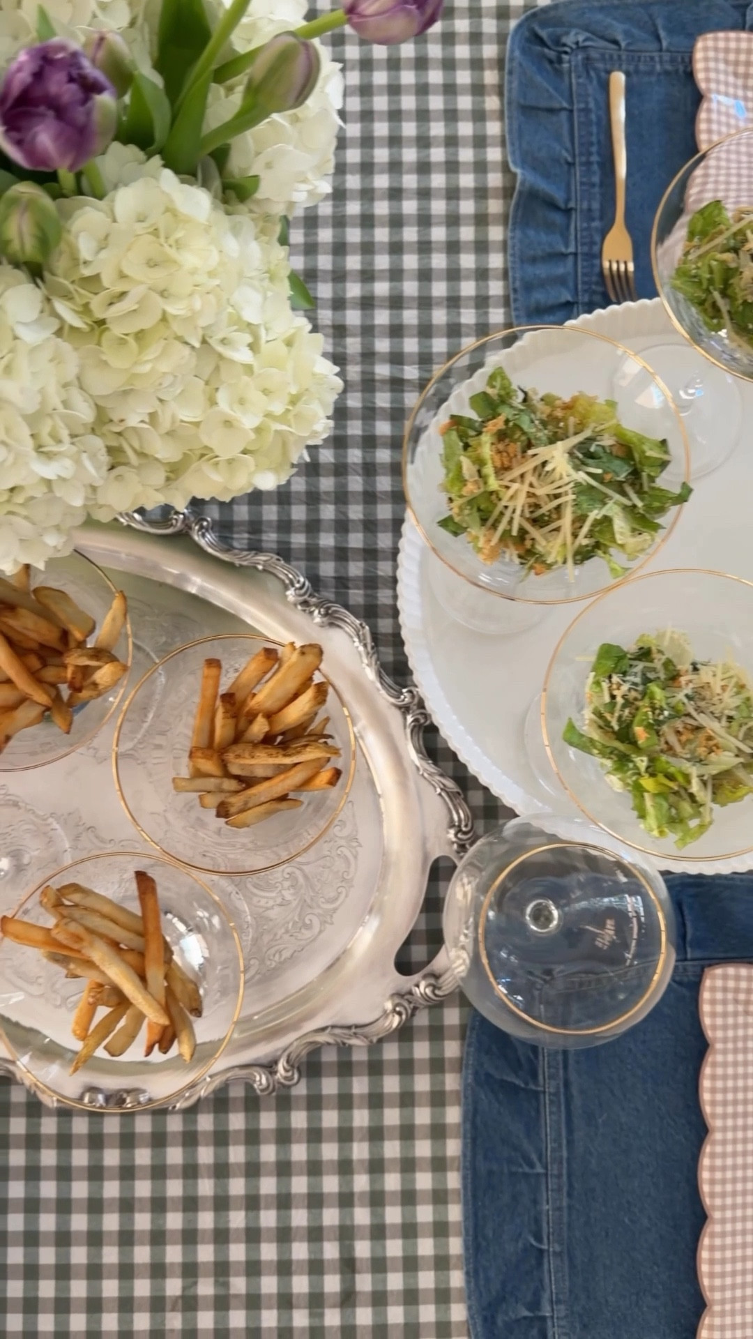I’m not saying this beats a dinner reservation… but I’m not not saying that 🍸🍟 
Highly recommend serving chopped caesar salad and fries in martini glasses 🤌🏼 …. with a side of chilled Diet Coke of course 🍋‍🟩

#LTKSeasonal #LTKdayinmylife #LTKHome
