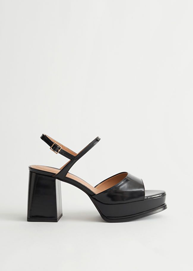 Leather Slingback Platform Sandals | & Other Stories US