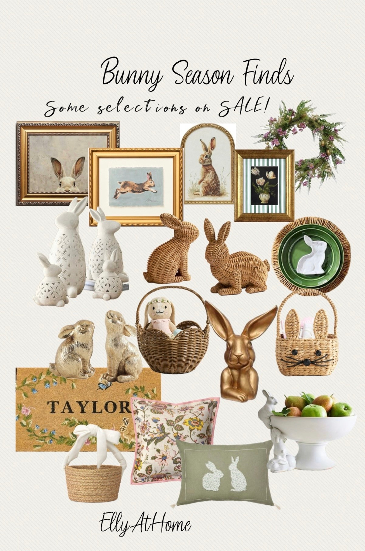 Easter styling with bunnies, door mat, artwork, serving pieces, dinnerware, baskets and more! Some selections on President’s Day sales! Shop soon! Pottery Barn, Walmart, Target, Amazon, Crate & Barrel. Free shipping. 

#LTKSaleAlert #LTKHome