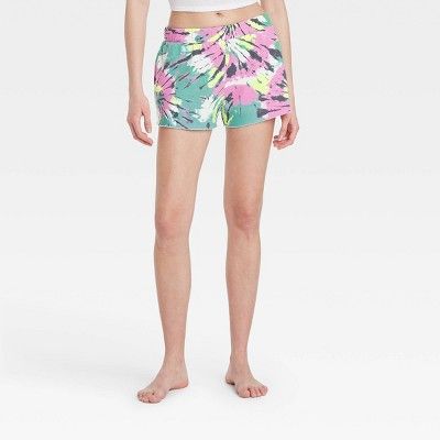 Women's Tie-Dye Fleece Lounge Shorts - Colsie™ Pink | Target