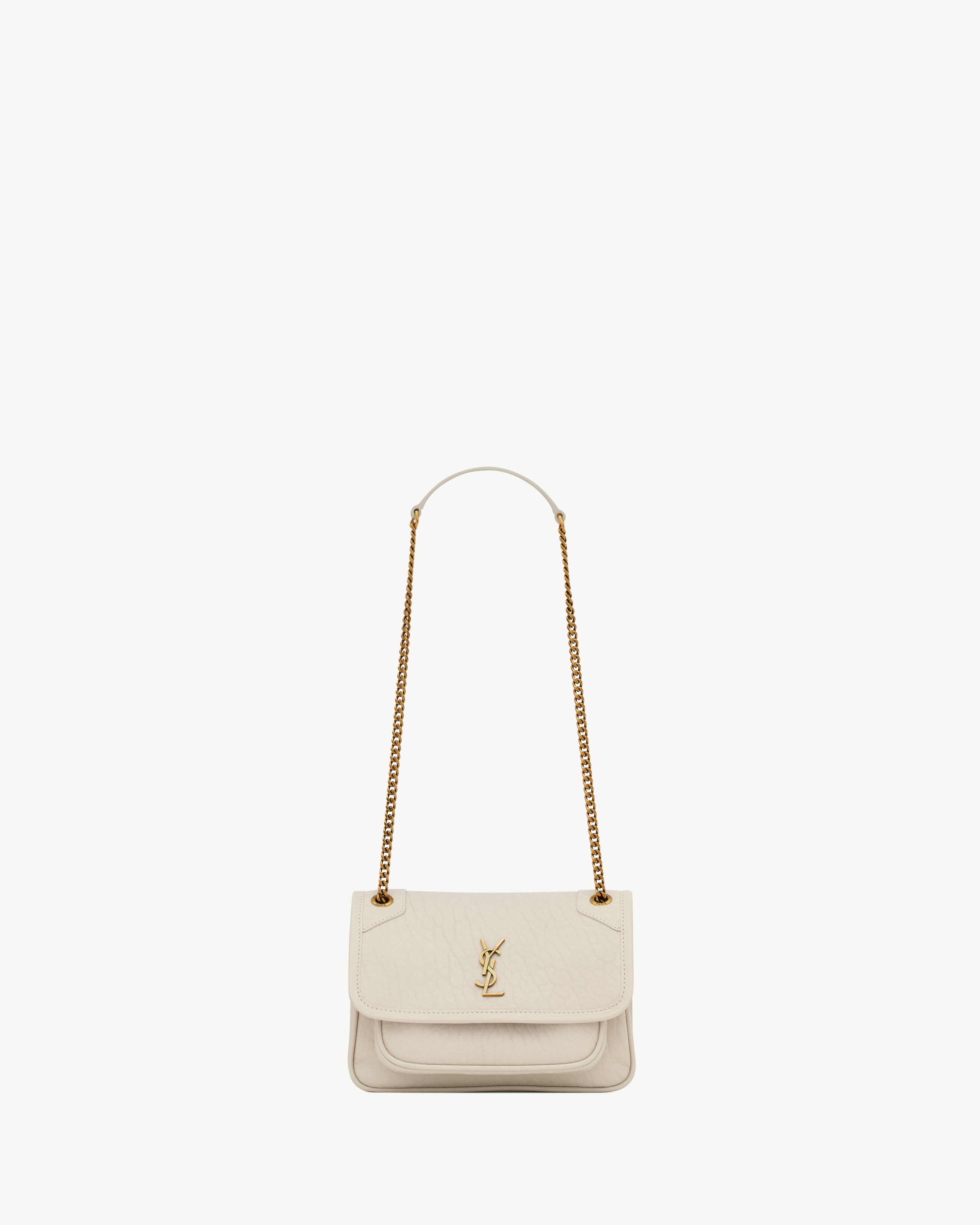 NIKI mini in grained lambskin in White | Saint Laurent | YSL EN-US | Saint Laurent Inc. (Global)