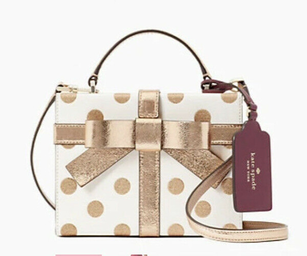 NEW Kate Spade Other Wrapping Party Dot Gift Box Crossbody Bag Parchment Novelty 767883262719 | e... | eBay US