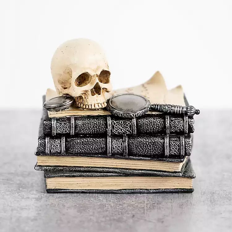 New! Skull Book Stack Decoration | Kirkland's Home