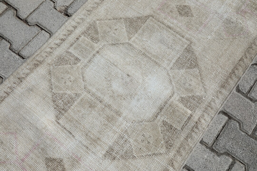 3x12 Runner Rug, Neutral Turkish Rug, 3x12 Vintage Runner, Home Decor Rug, 3x12 Oushak Runner, An... | Etsy (US)