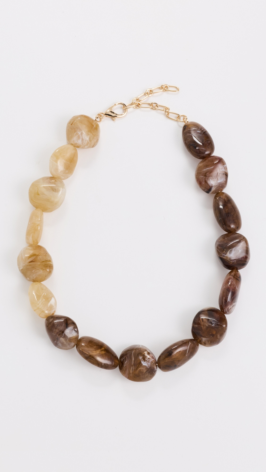 By Adina Eden Brown Agate Beaded Necklace Brown One Size | Shopbop