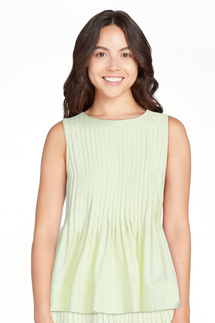 Free Assembly Women's Sleeveless Pintuck Peplum Top, Sizes XS-XXL | Walmart (US)