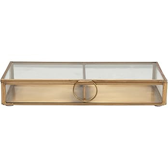 Creative Co-Op Brass & Glass Display Box | Amazon (US)