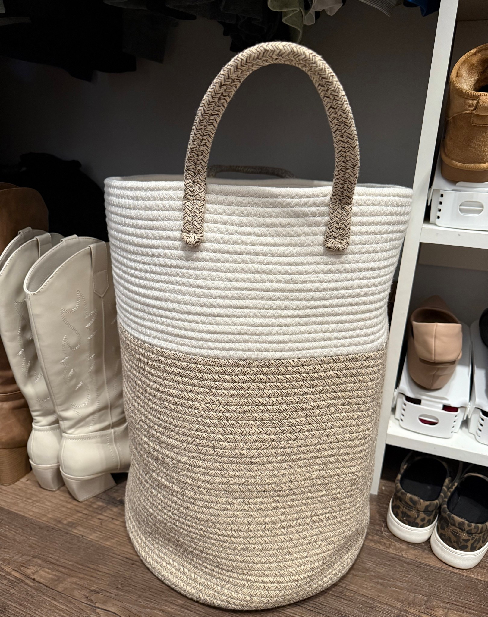 Neutral, heavy duty laundry basket. I love this one so much, I got 2. I use one for towels and one for clothes. Functional and decorative  

#LTKFindsUnder50 #LTKHome