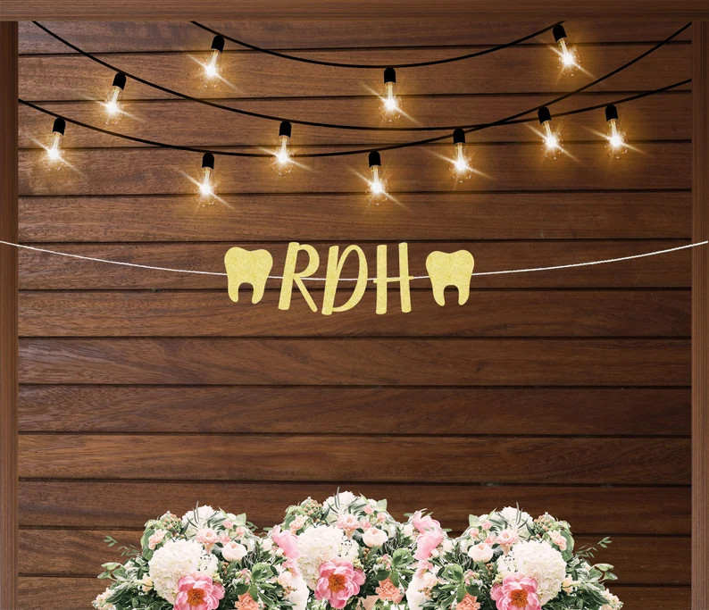 RDH graduation banner, registered dental hygienist graduation party decor, dental assistant grad ... | Etsy (US)
