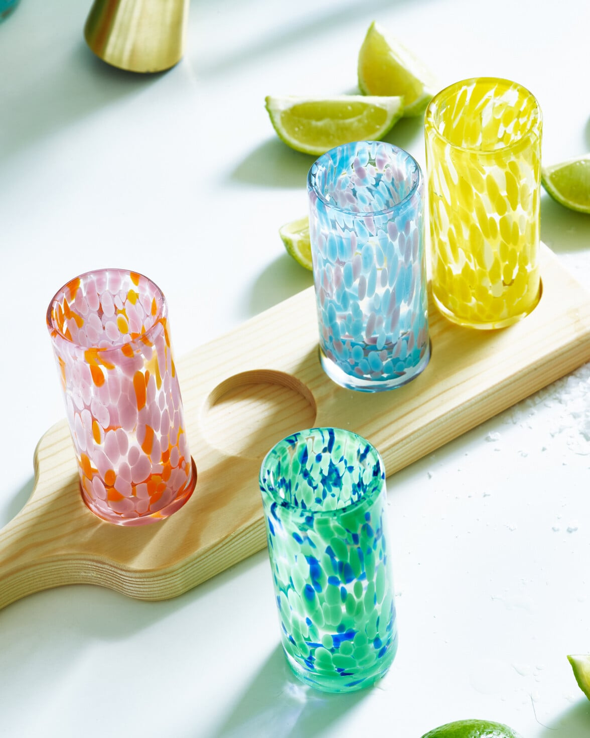 Bexton Spot Shot Glasses & Paddle Set of Four | Oliver Bonas | Oliver Bonas (Global)