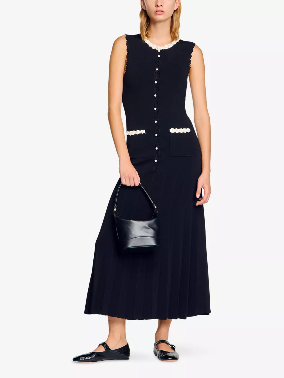 Scalloped-trim knitted maxi dress | Selfridges