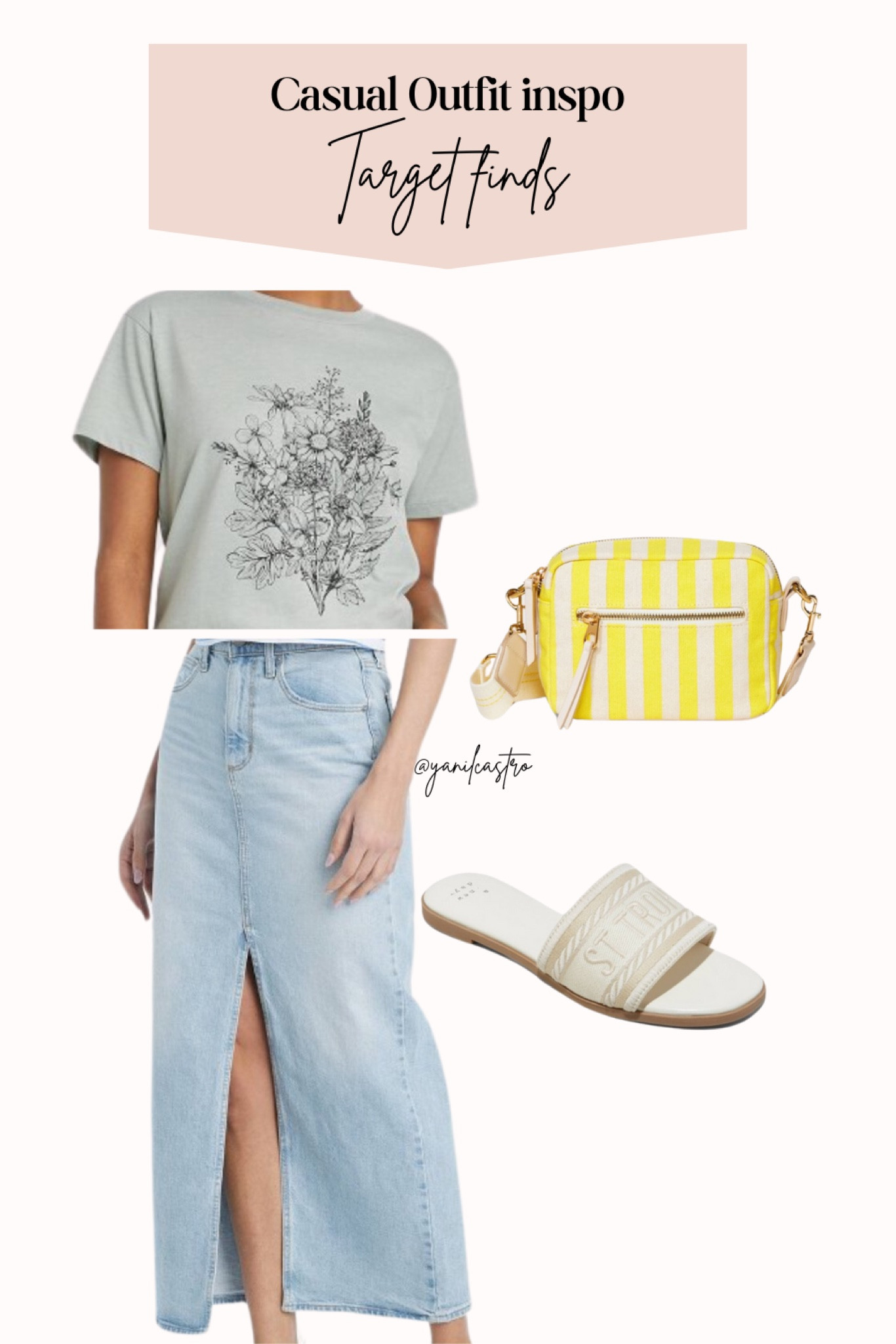 Casual outfit inspiration 

Graphic T-shirt, Denim Skirt, crossbody bag, sandals 


#LTKxTarget #LTKstyletip #LTKfindsunder50
