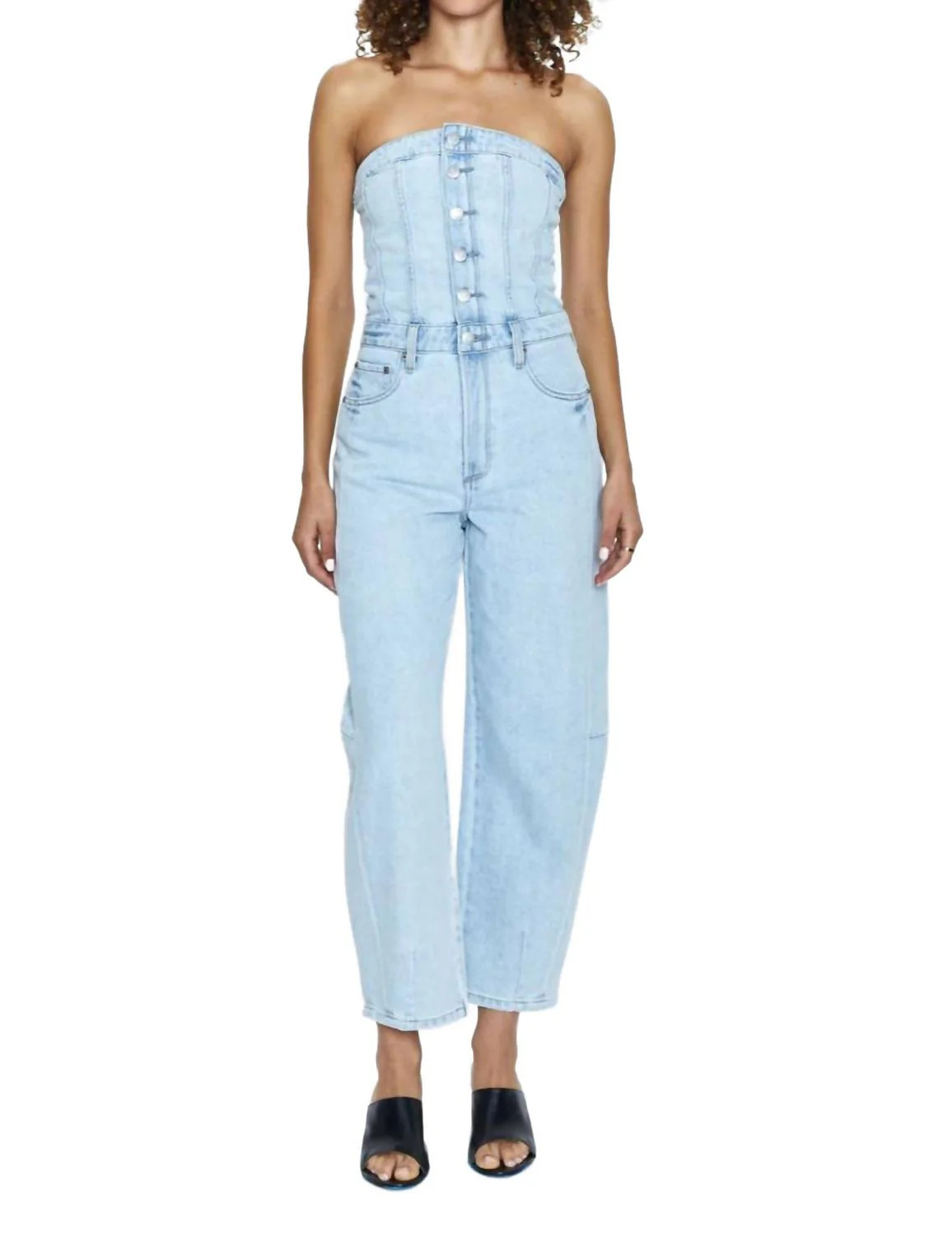 Daphne Denim Jumpsuit In Impressionist | Shop Simon