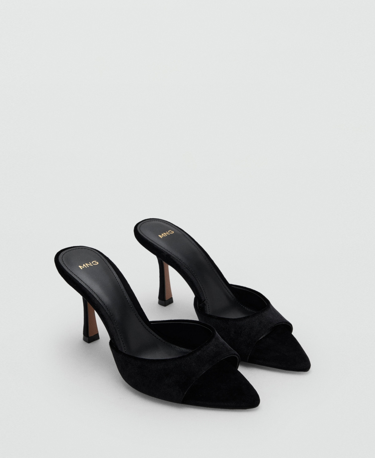 Mango Women's Velvet Heel Sandals - Black | Macy's