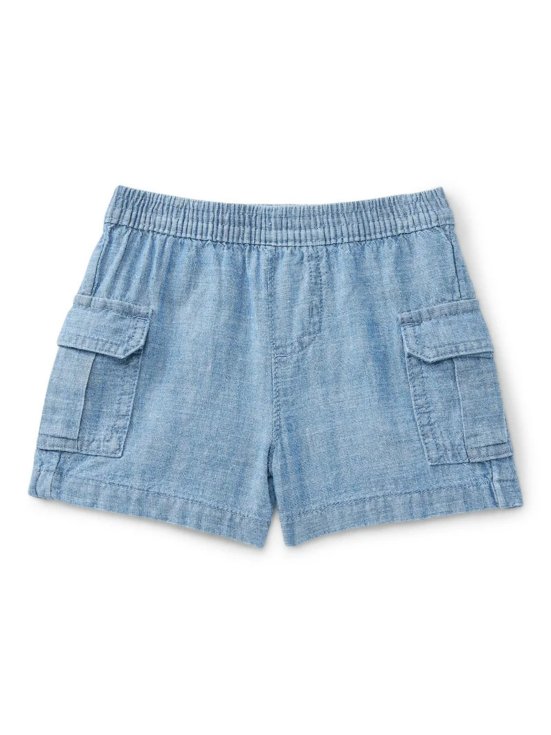 Wonder Nation Baby Boys Cotton Chambray Cargo Shorts, Sizes 0M-24M | Walmart (US)