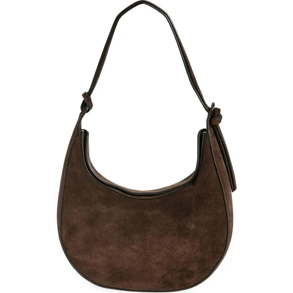 Reformation Medium Rosetta Shoulder Bag in Boss Suede at Nordstrom | Nordstrom