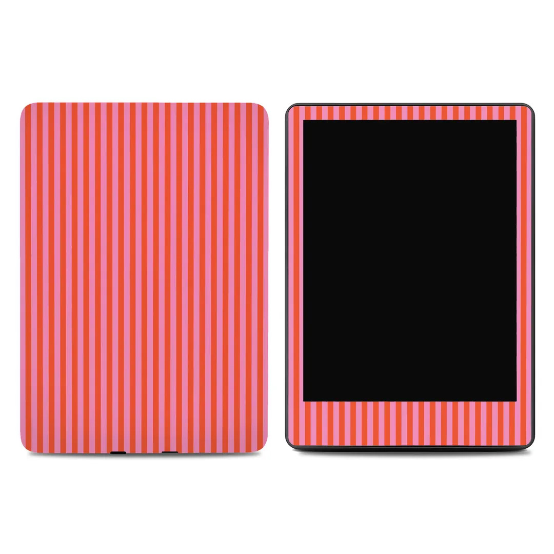Red and Pink Stripe Kindle Skin: Minimalist Vertical Lines - Etsy | Etsy (US)