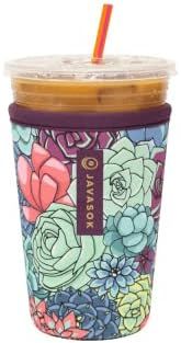 Java Sok Reusable Neoprene Insulator Sleeve for Iced Coffee Cups (Succulents, Medium: 24-28oz) | Amazon (US)
