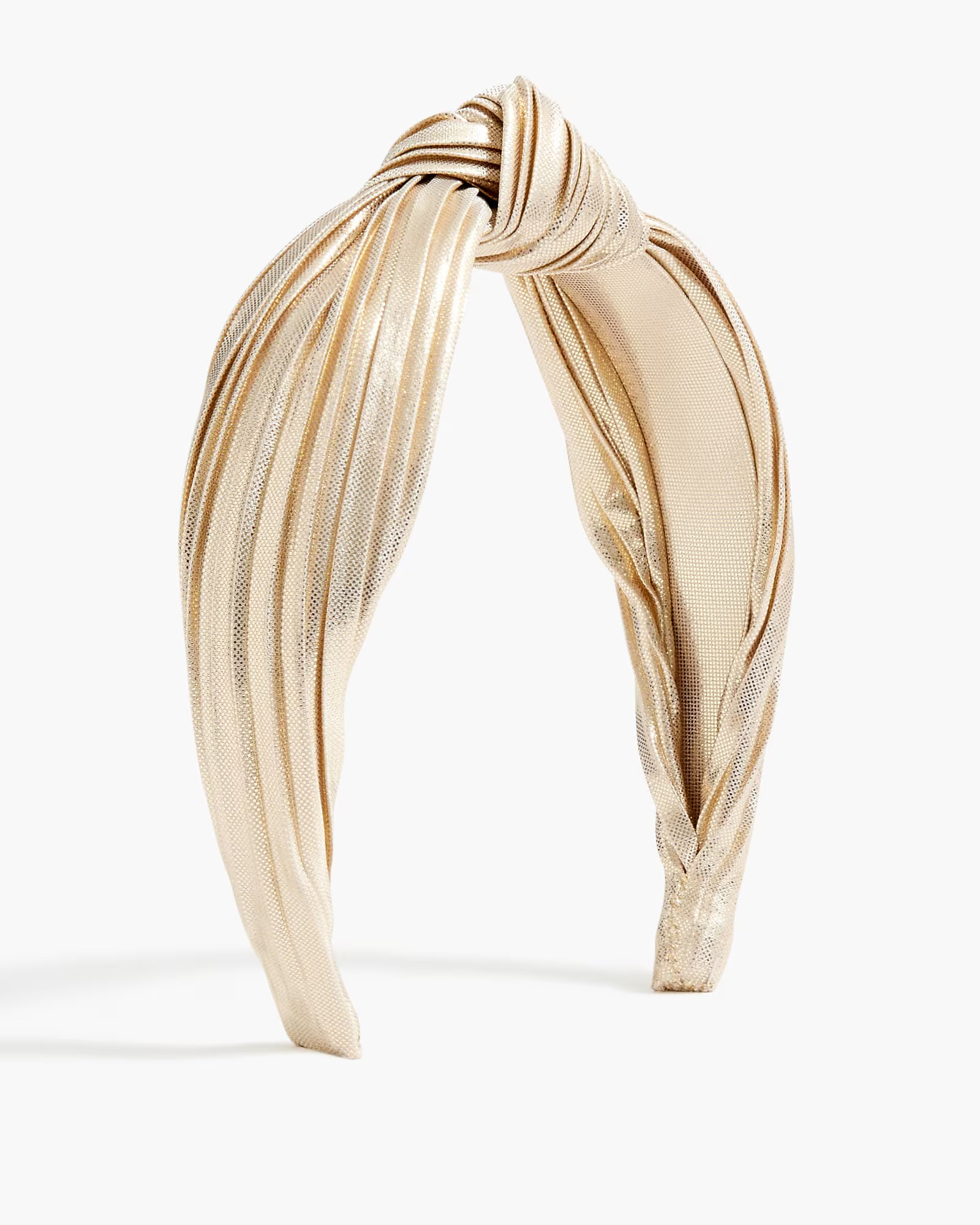 Metallic pleated knot headband | J.Crew Factory