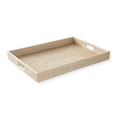 Hapao Rectangle Tray, Light Wash | Williams-Sonoma