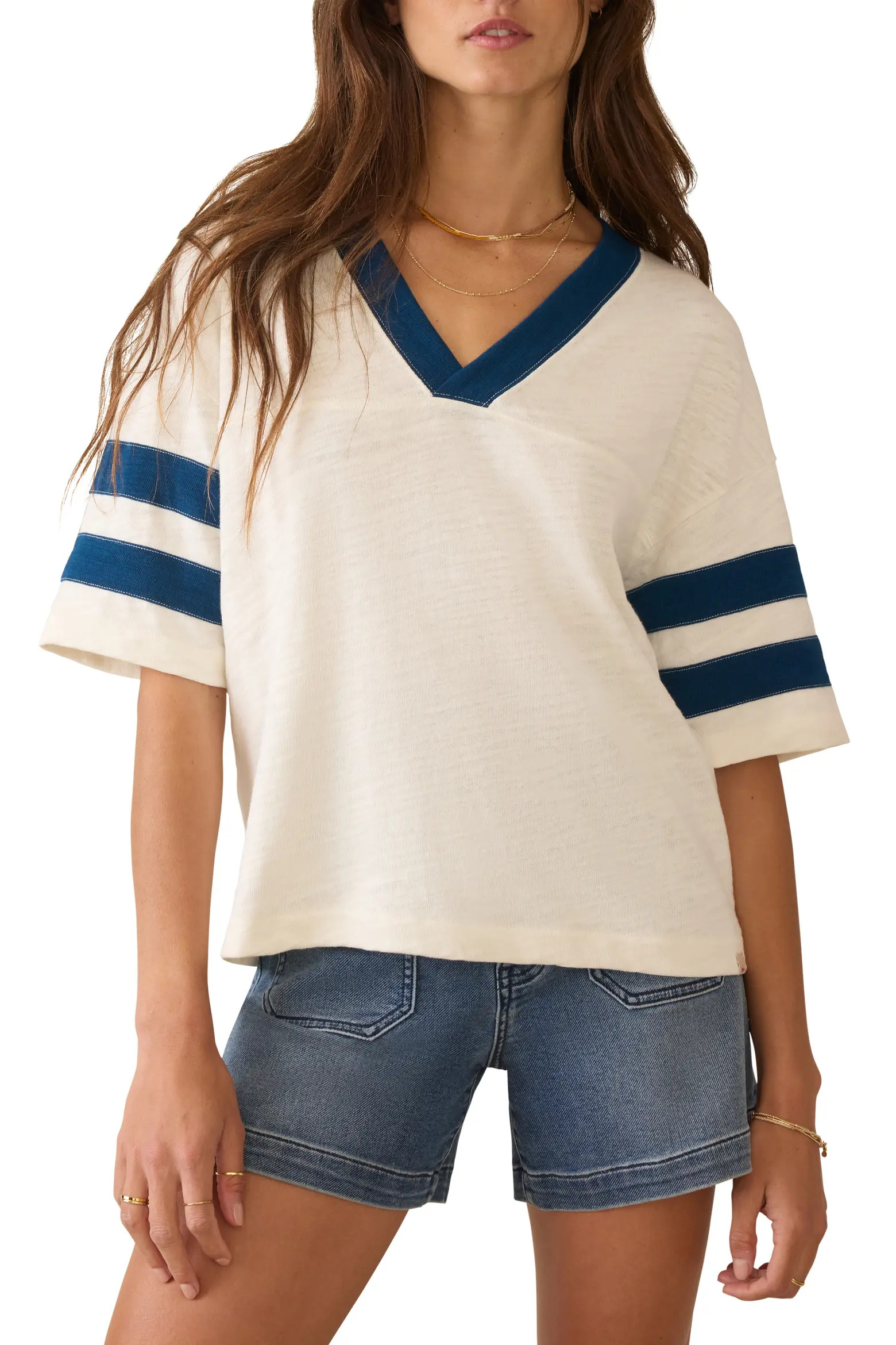 Varsity Stripe Organic Cotton T-Shirt (Women) | Nordstrom | Nordstrom