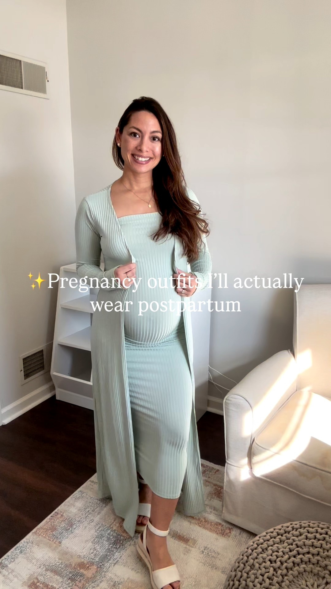 Choosing pieces I can wear during pregnancy and postpartum is my goal this time around 🤍
Every one of these is:
• comfortable
• nursing-friendly
• and something I’ll actually keep wearing after baby
The tube dress + duster for dinners or date nights,
the denim jumper for errands and playdates,
and the buttery soft lounge set for now… and basically forever.
✨ All linked in my LTK / link in bio
Wearing @pinkblushmaternity

❤️Follow us @whatthesisterslove to receive links💌
✨

Comment SISTERS for link

——
❤️We’re so glad you’re here

I’m Ericka a millennial mom
mom of toddlers
pregnant mama
stay at home mom
crunchy mom
natural mama
faith filled mom
intentional motherhood
everyday mom life
simple mom life
imperfectly cozy
realistic motherhood
joyful chaos
I love sharing natural skincare
clean beauty routine
pregnancy safe skincare
diy nails
simple self care
5 minute makeup
glow from within
mom beauty hacks
no filter needed
skincare for busy moms

#prettyinpinkblush #pinkblushmaternity #pbambassador #gifted #ad #secondtrimester #babynumber3

#LTKBump #LTKmomlife #LTKBaby