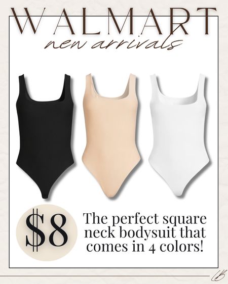 $8 square neck bodysuit from Walmart! 

#LTKStyleTip #LTKFindsUnder50 #LTKSaleAlert